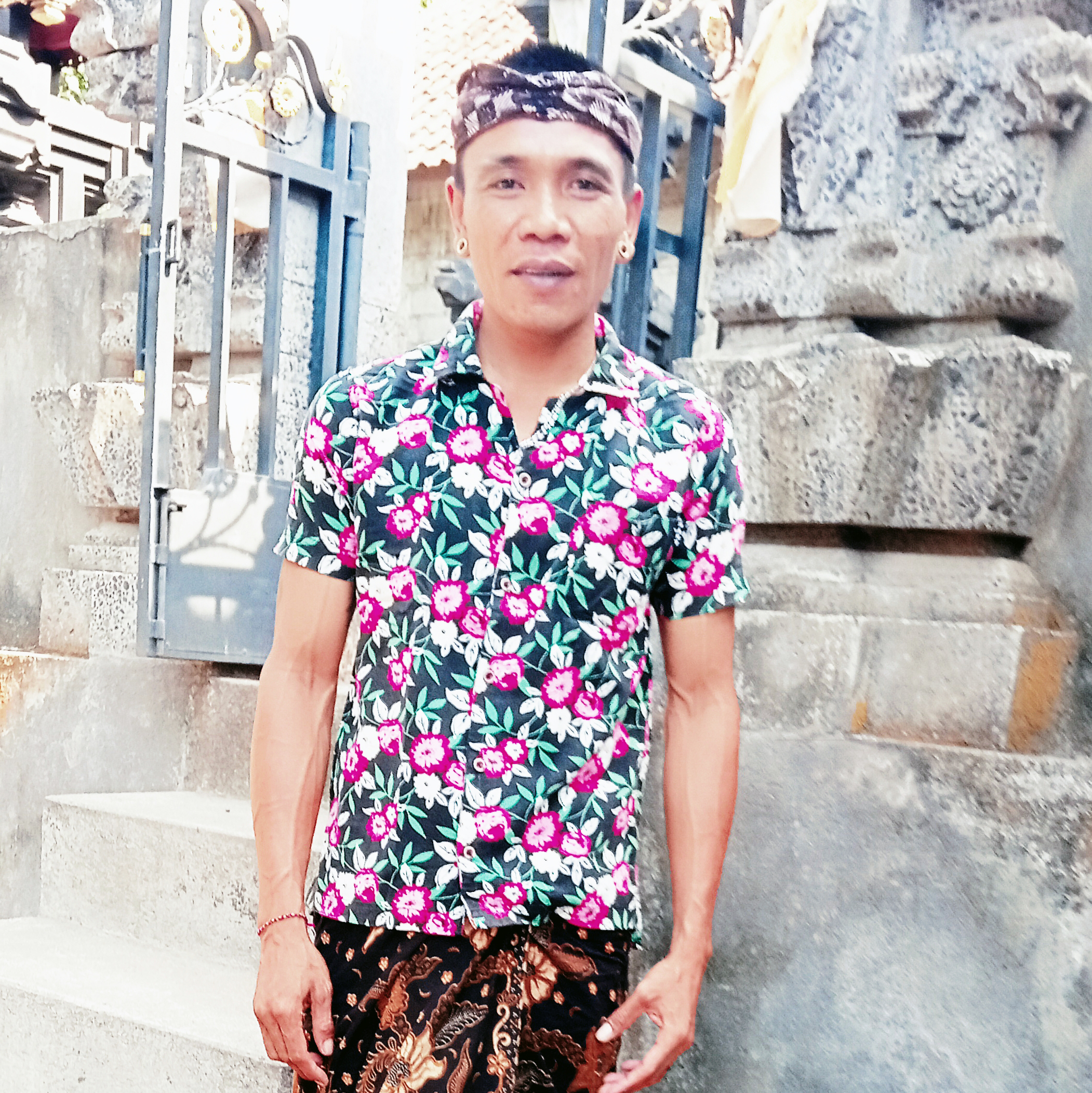 Wayan from the maintenance and gardening team